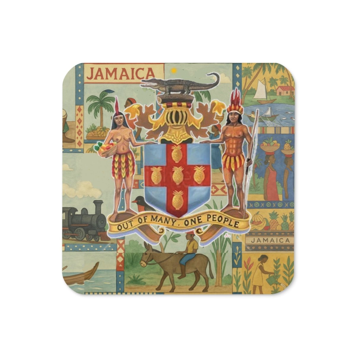 Jamaican Summer Cork-Back Coaster - Chinchilla Choons